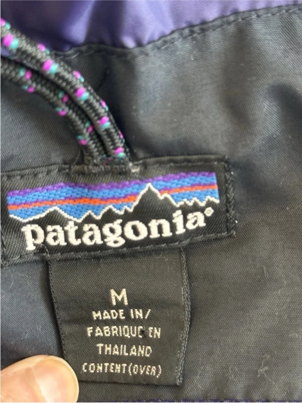 Vintage 90s Patagonia Back Bowl Anorak Half Zip Snap Front Pullover Jacket M